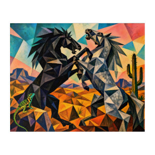 The Bystanders – The Lizard and The Cactus Acrylic Print