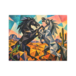 The Bystanders – The Lizard and The Cactus Metal Print