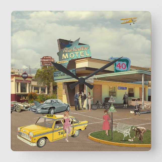 The Cab Driver Square Wall Clock (Front)
