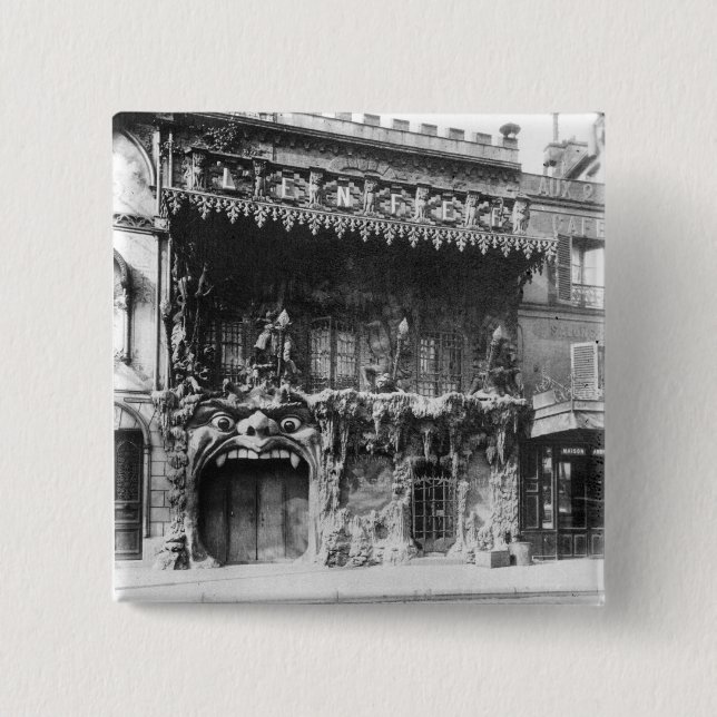 The Cabaret de 'l'Enfer' in Paris Pinback Button (Front)