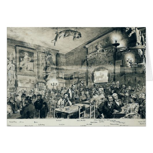 The Cabaret du Chat Noir, 1886 Cards (Front Horizontal)