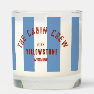 The Cabin Crew Custom Crest Blue Park Stripe Scented Candle