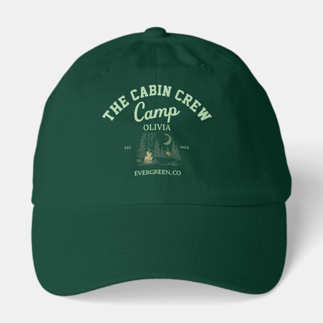 The Cabin Crew Personalized Camp Bachelorette Hat (Front)
