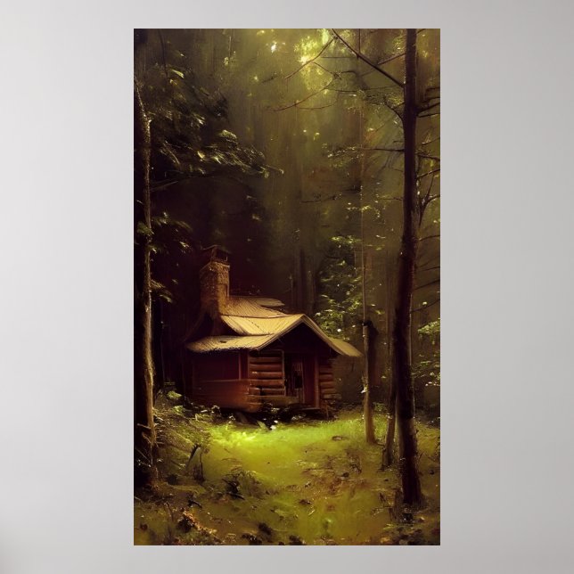 The Cabin in The Woods - Colorful Painting Poster (Front)