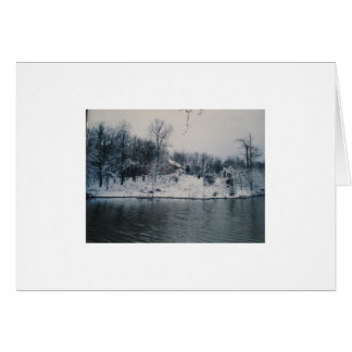 The Cabin & Pond In Winter Cards