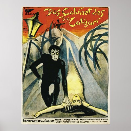 The Cabinet of Dr Caligari  Silent Movie Poster