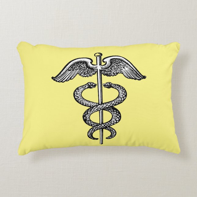 The Caduceus Accent Pillow (Front)
