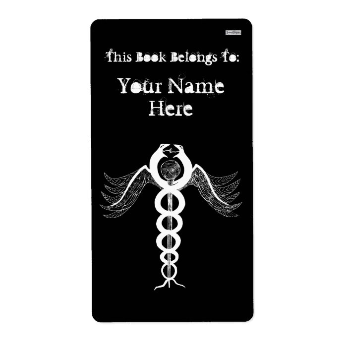 The Caduceus (Bookplate) Shipping Label