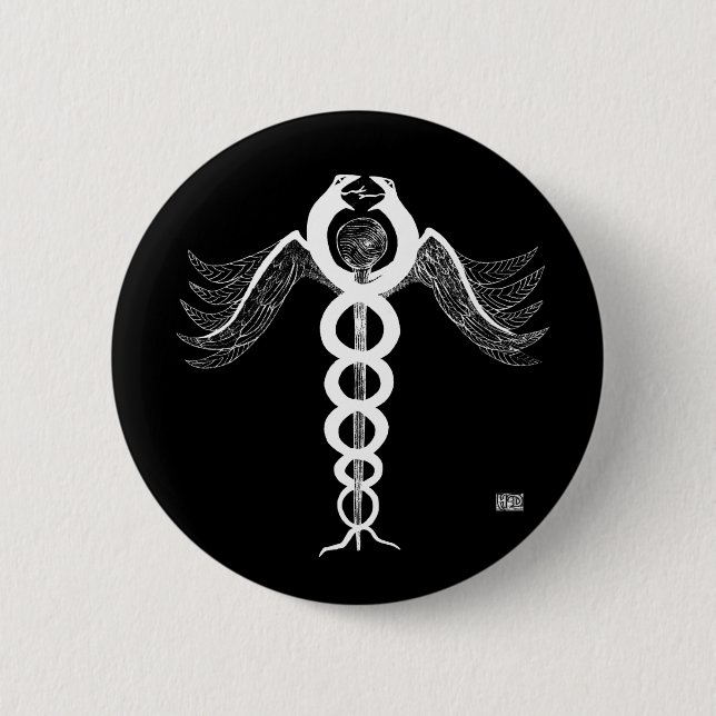 The Caduceus Button (Front)