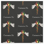 The Caduceus (Full Colour) Fabric