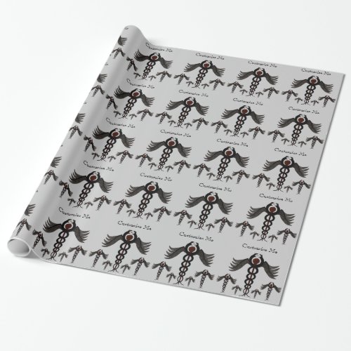 The Caduceus Subdued Wrapping Paper