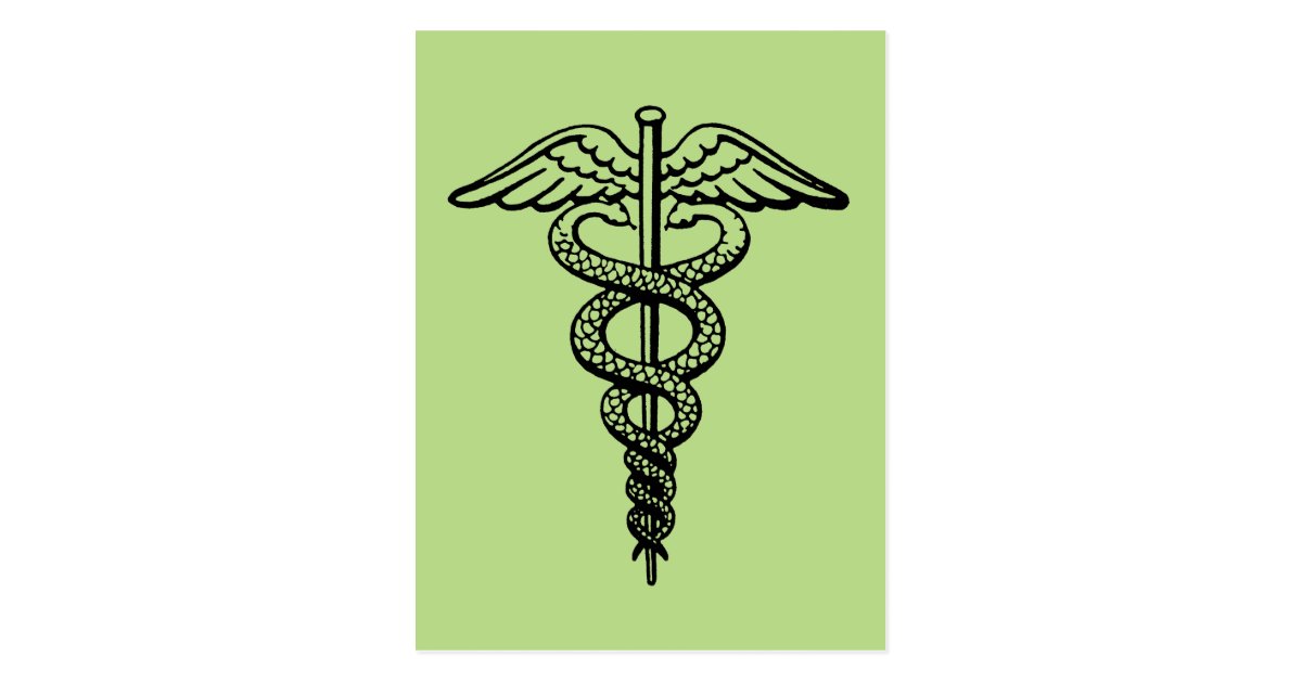 The Caduceus Symbol Postcard | Zazzle.com