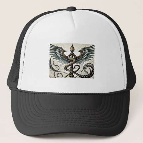 The Caduceus Symbol Trucker Hat