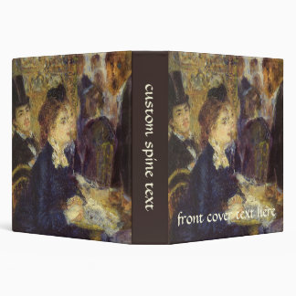 The Cafe by Pierre Renoir, Vintage Impressionism 3 Ring Binder