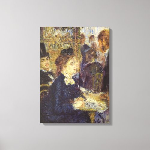 The Cafe by Pierre Renoir Vintage Impressionism Canvas Print