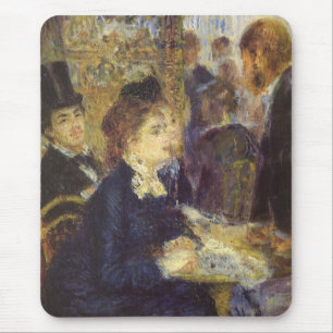 The Cafe by Pierre Renoir, Vintage Impressionism Mouse Pad