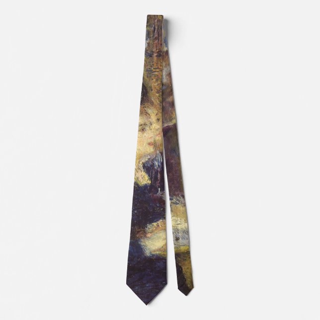 The Cafe by Pierre Renoir, Vintage Impressionism Tie (Front)