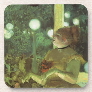 The Cafe Concert by Edgar Degas, Vintage Fine Art Coaster