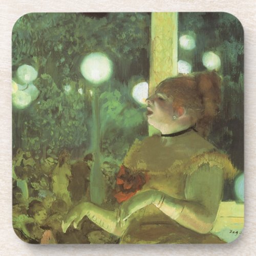 The Cafe Concert by Edgar Degas Vintage Fine Art Coaster