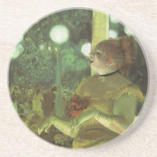 The Cafe Concert by Edgar Degas, Vintage Fine Art Sandstone Coaster