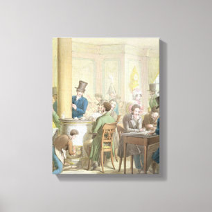The Cafe de Commerce, from 'Tableau de Paris' Canvas Print
