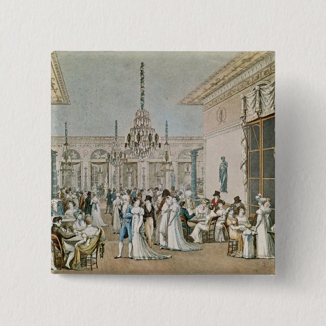 The Cafe Frascati in 1807 Pinback Button (Front)