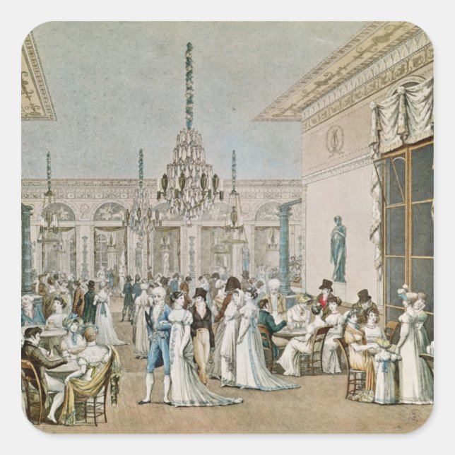 The Cafe Frascati in 1807 Square Sticker (Front)