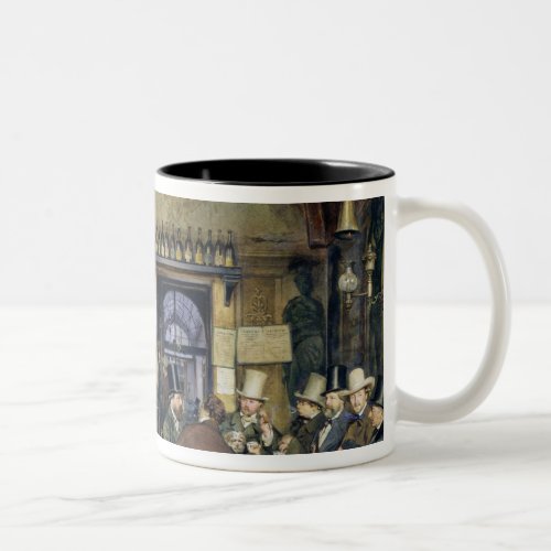 The Cafe in Rome 1856 Two_Tone Coffee Mug