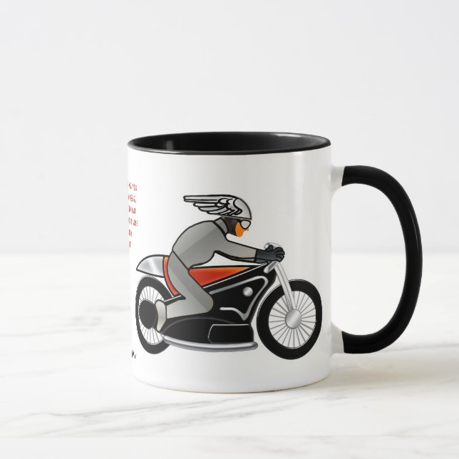The Cafe Racer (Personalized Ceramic Mug) Mug (Right)