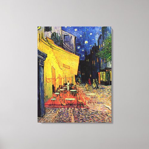 The Cafe Terrace in Arles at Night _ van Gogh Canvas Print
