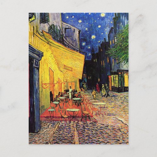 The Cafe Terrace in Arles at Night _ van Gogh Postcard