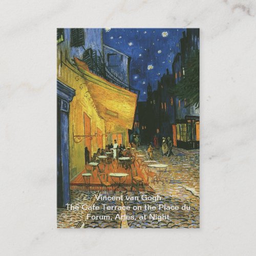 The Cafe Terrace on the Place du Forum, Arles, at Business Card Template