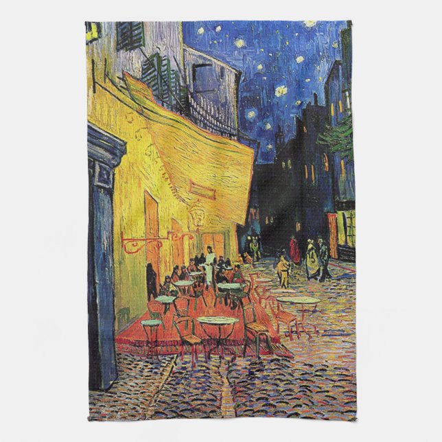 the cafe terrace on the place du forum, Arles... Kitchen Towel (Vertical)