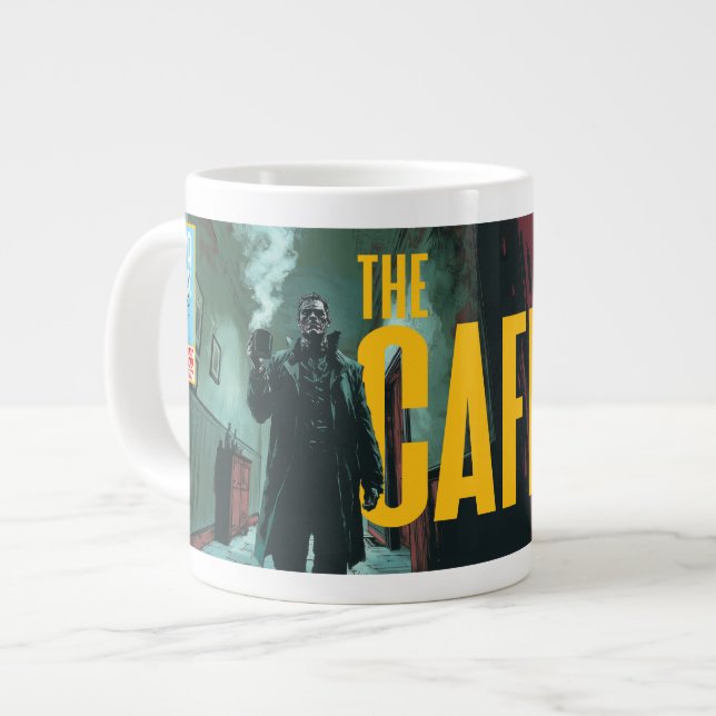 The Caffiend Giant Coffee Mug (Front Left)