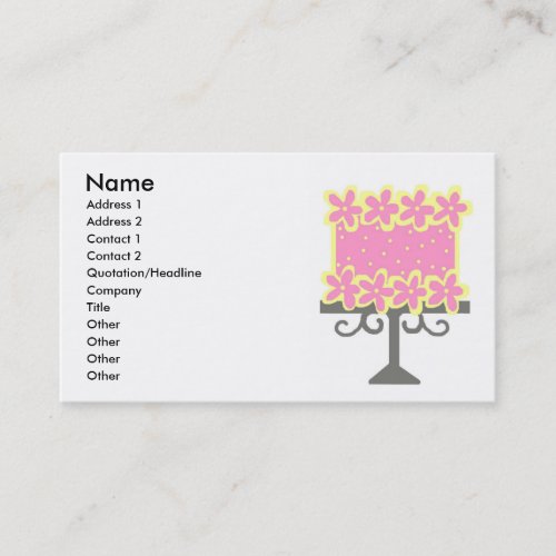 The cake business cards