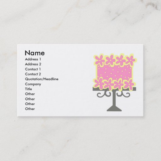 Customizable The cake business cards