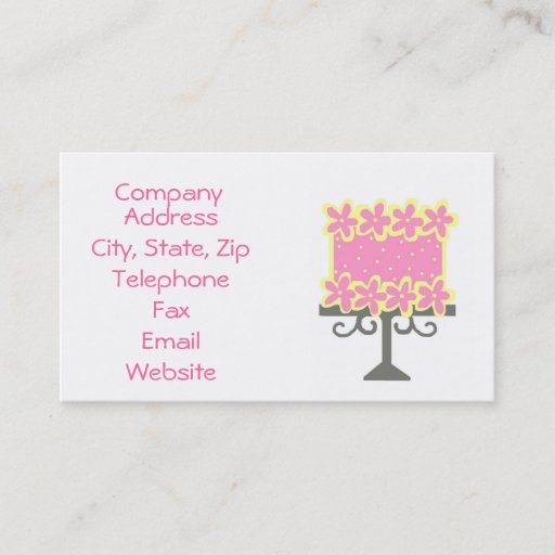 Customizable The cake business cards