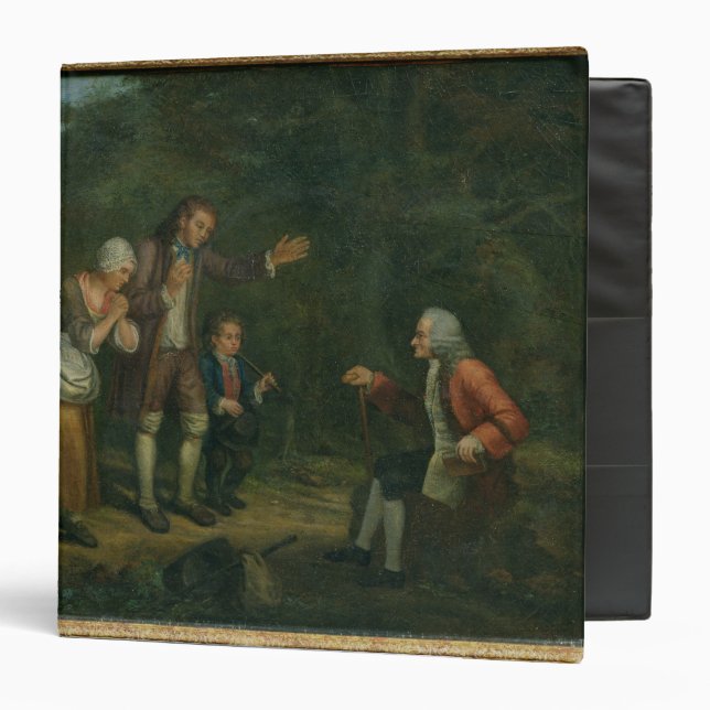 The Calas Family before Voltaire at Ferney 3 Ring Binder (Front/Inside)