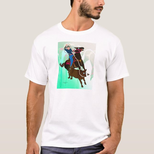The Calf Roper-Whimsical Horse Collection T-Shirt (Front)
