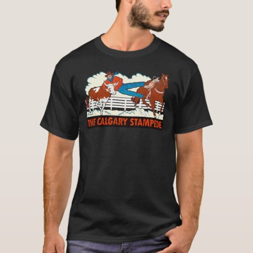 The Calgary Stampede Vintage Travel Decal T_Shirt