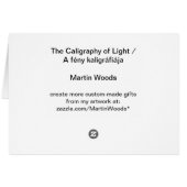 The Caligraphy of Light Cards (Back Horizontal)