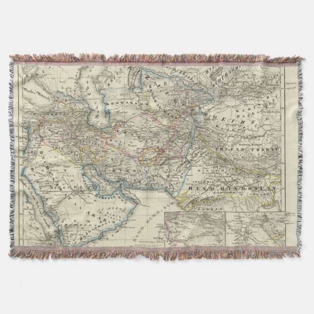 The Caliph's empire at its biggest - East Throw Blanket (Front)