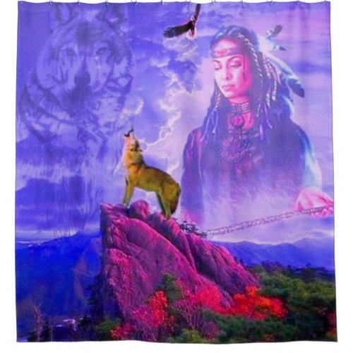 The Call Of The Great Wolf Spirit Shower Curtain
