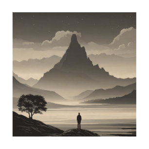 The Call of the Mountain Wood Wall Art