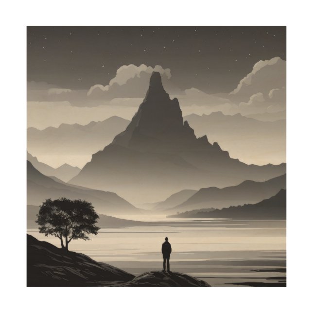 The Call of the Mountain Wood Wall Art (Front)