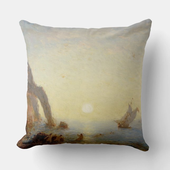The Call of the Sirens (oil on canvas) Throw Pillow (Front)