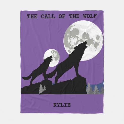 THE CALL OF THE WOLF PERSONALIZED BLANKET