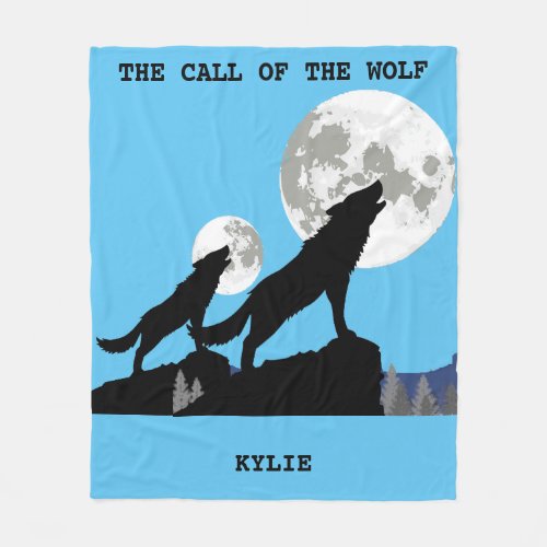 THE CALL OF THE WOLF PERSONALIZED BLANKET