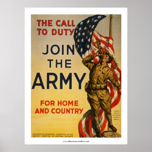 The Call to Duty _ Join the Army Poster