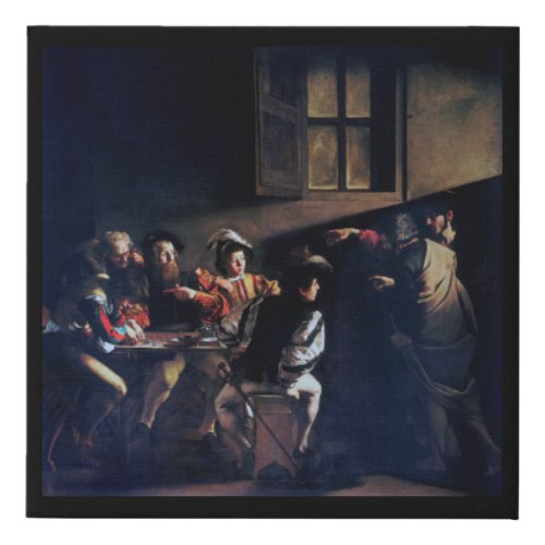 The Calling of Saint Matthew Caravaggio Faux Canvas Print